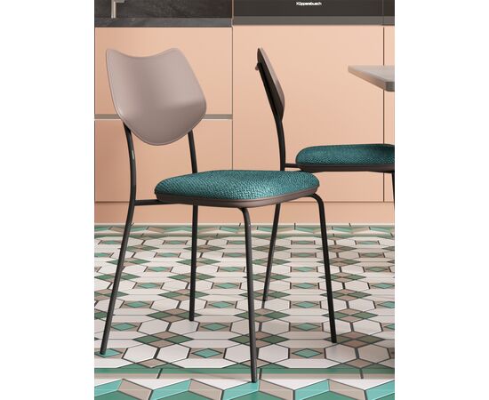 Стул обеденный Casey темно-бирюзовый с серой экокожей, изображение 3 | Интернет магазин мебели и декора LifeDekor