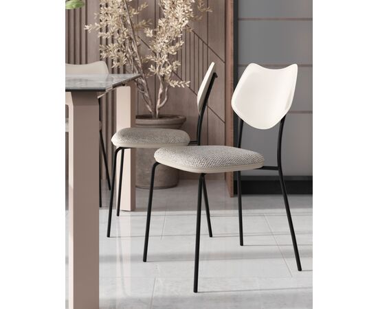 Стул обеденный Casey серый с серой экокожей, изображение 3 | Интернет магазин мебели и декора LifeDekor