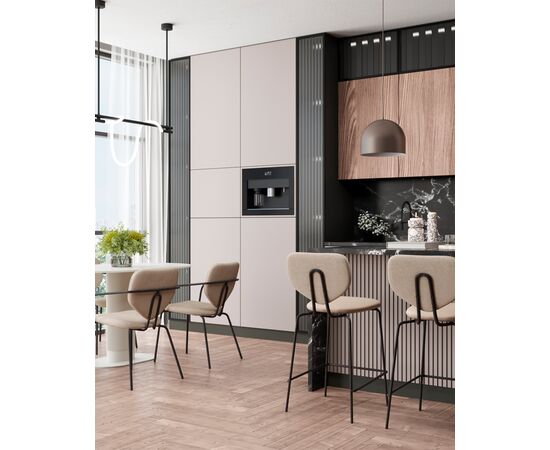 Стул полубарный Masey бежевый с бежевой экокожей, изображение 4 | Интернет магазин мебели и декора LifeDekor