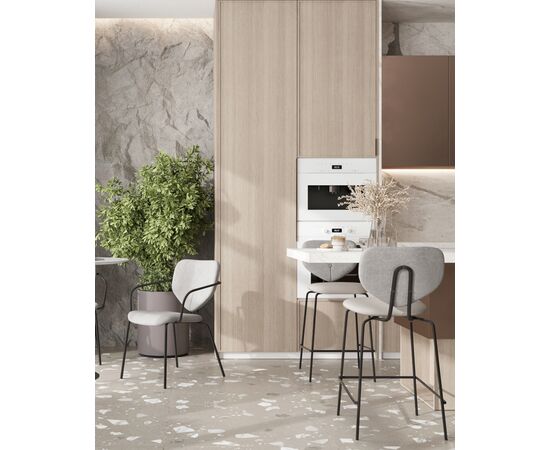 Стул полубарный Masey серый с серой экокожей, изображение 4 | Интернет магазин мебели и декора LifeDekor