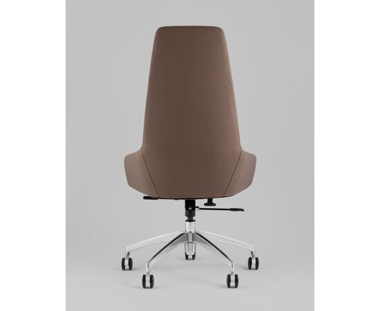 Кресло руководителя TopChairs Soulo светло-серый, коричневый, изображение 7 | Интернет магазин мебели и декора LifeDekor