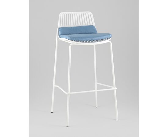 Стул барный Louran с подушкой белый, изображение 2 | Интернет магазин мебели и декора LifeDekor