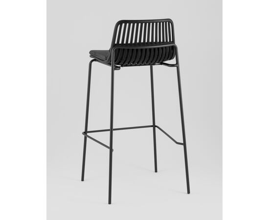 Стул барный Louran с подушкой чёрный, изображение 6 | Интернет магазин мебели и декора LifeDekor