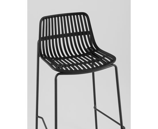 Стул барный Louran с подушкой чёрный, изображение 8 | Интернет магазин мебели и декора LifeDekor