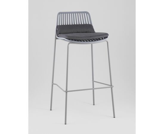 Стул барный Louran с подушкой серый, изображение 2 | Интернет магазин мебели и декора LifeDekor