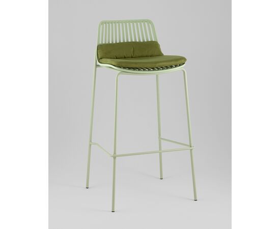Стул барный Louran с подушкой зелёный, изображение 2 | Интернет магазин мебели и декора LifeDekor