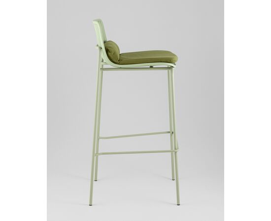 Стул барный Louran с подушкой зелёный, изображение 4 | Интернет магазин мебели и декора LifeDekor