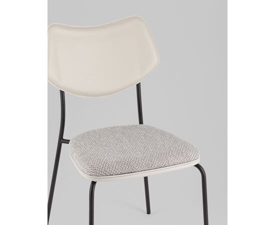 Стул обеденный Casey серый с серой экокожей, изображение 10 | Интернет магазин мебели и декора LifeDekor