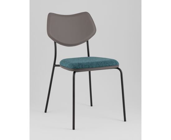 Стул обеденный Casey темно-бирюзовый с серой экокожей, изображение 2 | Интернет магазин мебели и декора LifeDekor