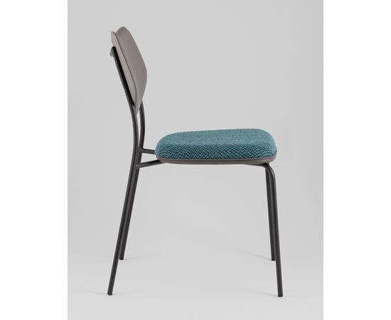Стул обеденный Casey темно-бирюзовый с серой экокожей, изображение 6 | Интернет магазин мебели и декора LifeDekor