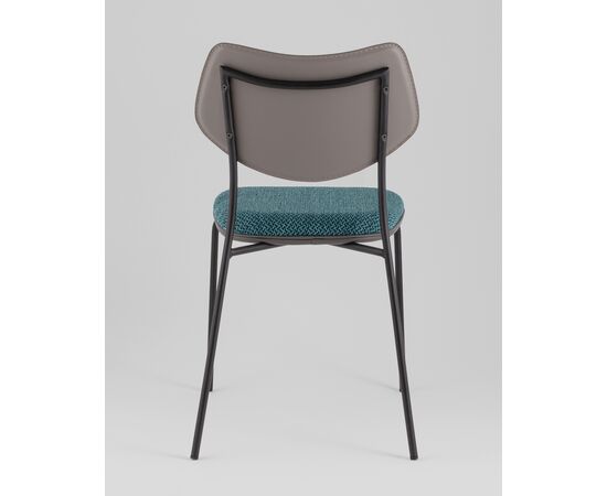 Стул обеденный Casey темно-бирюзовый с серой экокожей, изображение 7 | Интернет магазин мебели и декора LifeDekor