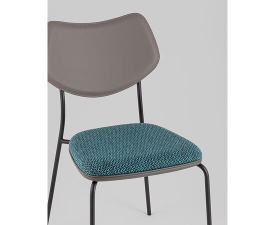 Стул обеденный Casey темно-бирюзовый с серой экокожей, изображение 10 | Интернет магазин мебели и декора LifeDekor