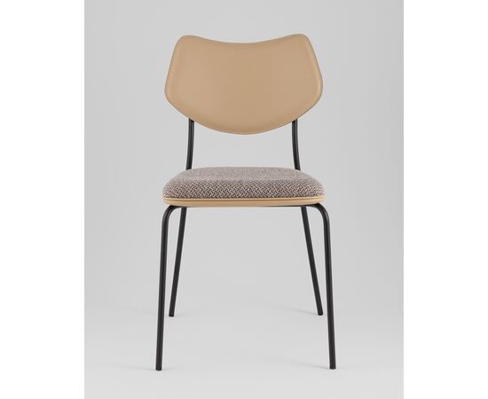 Стул обеденный Casey серо-коричневый с бежевой экокожей, изображение 3 | Интернет магазин мебели и декора LifeDekor