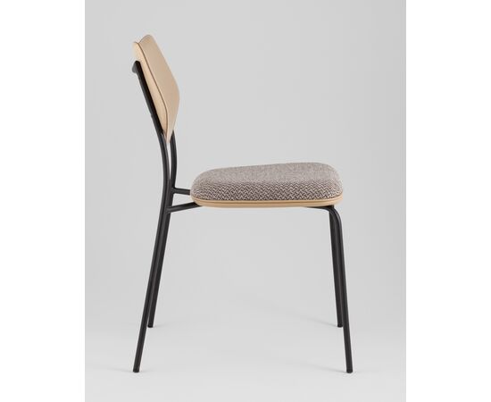 Стул обеденный Casey серо-коричневый с бежевой экокожей, изображение 4 | Интернет магазин мебели и декора LifeDekor