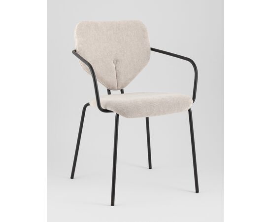 Стул обеденный Masey с подлокотниками бежевый, изображение 2 | Интернет магазин мебели и декора LifeDekor