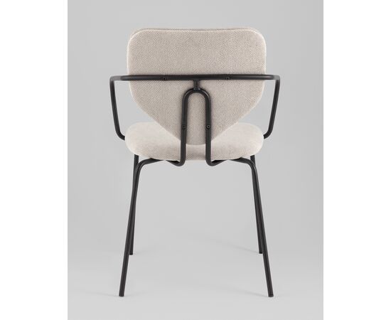 Стул обеденный Masey с подлокотниками бежевый, изображение 7 | Интернет магазин мебели и декора LifeDekor