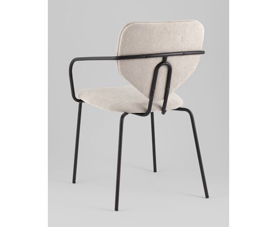 Стул обеденный Masey с подлокотниками бежевый, изображение 8 | Интернет магазин мебели и декора LifeDekor