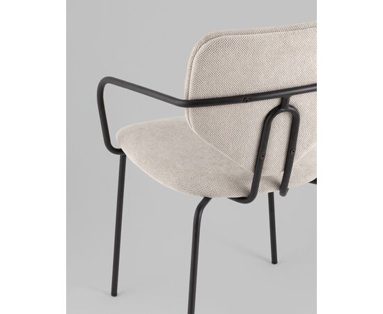 Стул обеденный Masey с подлокотниками бежевый, изображение 9 | Интернет магазин мебели и декора LifeDekor