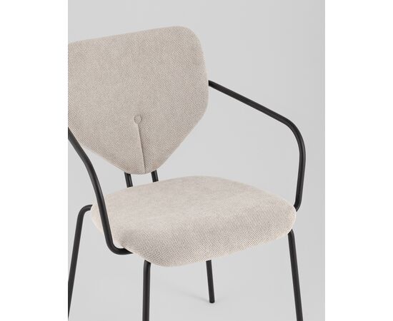 Стул обеденный Masey с подлокотниками бежевый, изображение 10 | Интернет магазин мебели и декора LifeDekor