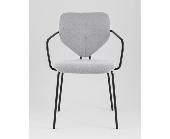 Стул обеденный Masey с подлокотниками серый, изображение 5 | Интернет магазин мебели и декора LifeDekor