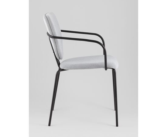 Стул обеденный Masey с подлокотниками серый, изображение 6 | Интернет магазин мебели и декора LifeDekor