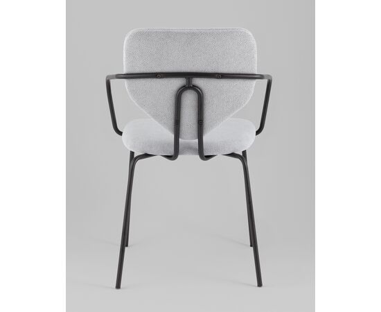 Стул обеденный Masey с подлокотниками серый, изображение 7 | Интернет магазин мебели и декора LifeDekor