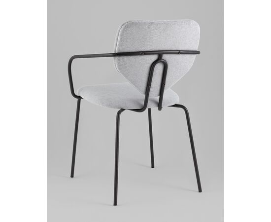 Стул обеденный Masey с подлокотниками серый, изображение 8 | Интернет магазин мебели и декора LifeDekor