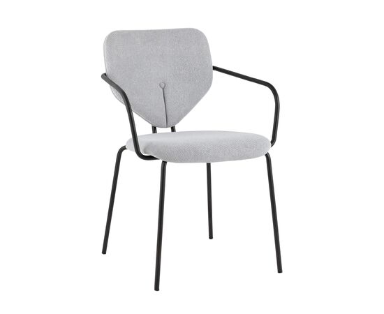 Стул обеденный Masey с подлокотниками серый | Интернет магазин мебели и декора LifeDekor