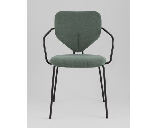 Стул обеденный Masey с подлокотниками зеленый, изображение 5 | Интернет магазин мебели и декора LifeDekor