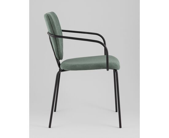 Стул обеденный Masey с подлокотниками зеленый, изображение 6 | Интернет магазин мебели и декора LifeDekor