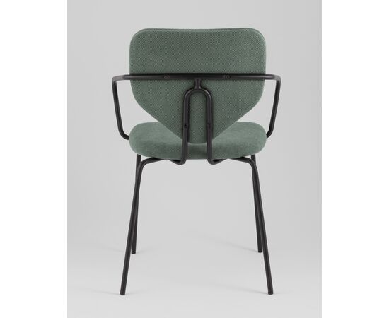 Стул обеденный Masey с подлокотниками зеленый, изображение 7 | Интернет магазин мебели и декора LifeDekor