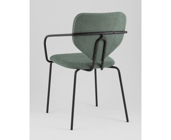 Стул обеденный Masey с подлокотниками зеленый, изображение 8 | Интернет магазин мебели и декора LifeDekor
