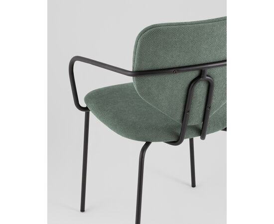 Стул обеденный Masey с подлокотниками зеленый, изображение 9 | Интернет магазин мебели и декора LifeDekor