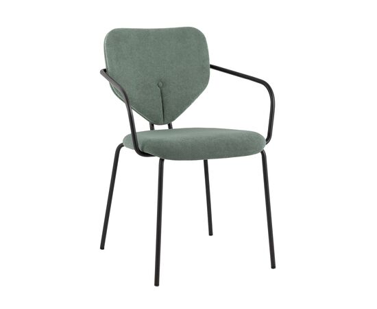 Стул обеденный Masey с подлокотниками зеленый | Интернет магазин мебели и декора LifeDekor