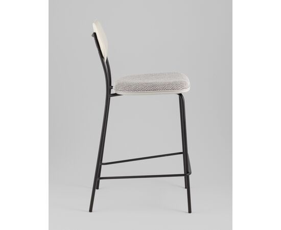 Стул полубарный Casey серый с серой экокожей, изображение 6 | Интернет магазин мебели и декора LifeDekor