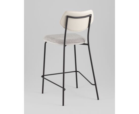 Стул полубарный Casey серый с серой экокожей, изображение 8 | Интернет магазин мебели и декора LifeDekor