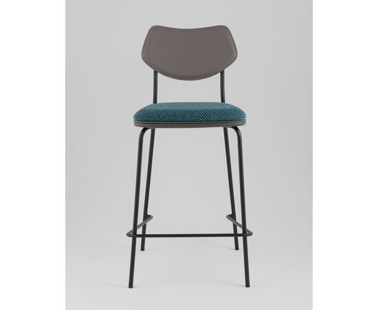 Стул полубарный Casey темно-бирюзовый с серой экокожей, изображение 5 | Интернет магазин мебели и декора LifeDekor