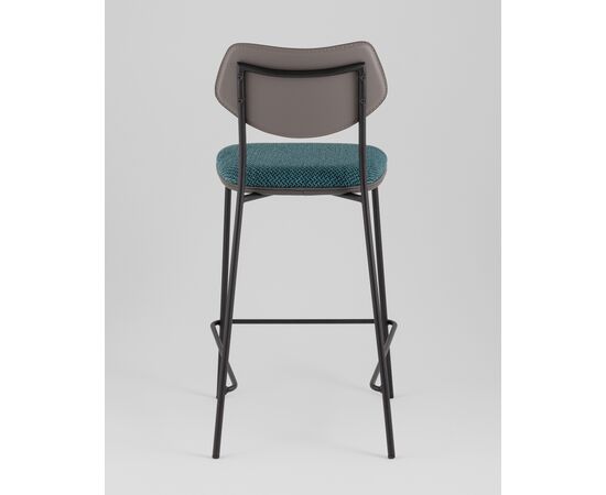 Стул полубарный Casey темно-бирюзовый с серой экокожей, изображение 7 | Интернет магазин мебели и декора LifeDekor