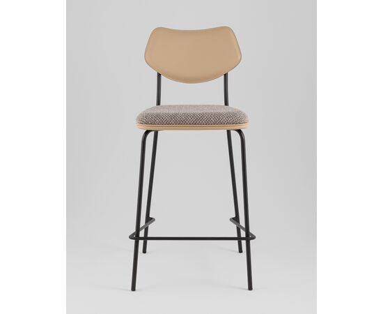 Стул полубарный Casey серо-коричневый с бежевой экокожей, изображение 3 | Интернет магазин мебели и декора LifeDekor