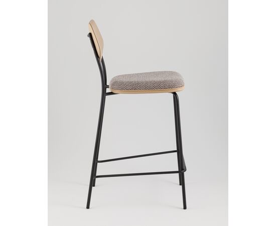 Стул полубарный Casey серо-коричневый с бежевой экокожей, изображение 4 | Интернет магазин мебели и декора LifeDekor