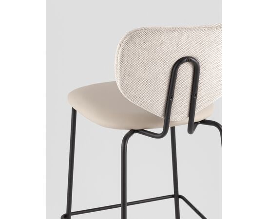 Стул полубарный Masey бежевый с бежевой экокожей, изображение 9 | Интернет магазин мебели и декора LifeDekor