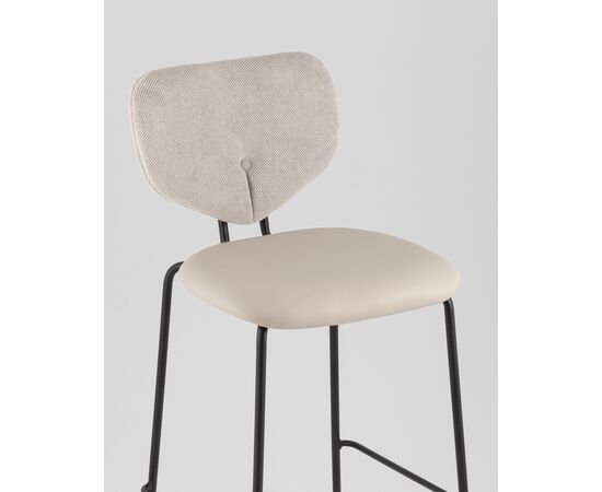 Стул полубарный Masey бежевый с бежевой экокожей, изображение 10 | Интернет магазин мебели и декора LifeDekor