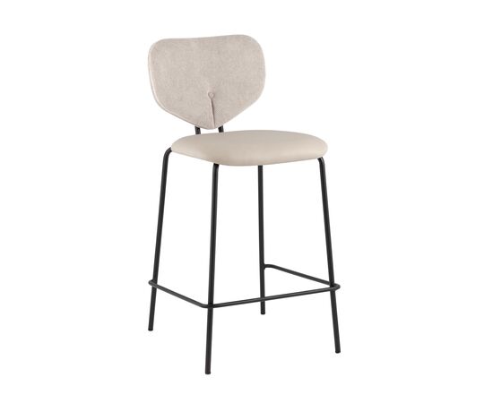 Стул полубарный Masey бежевый с бежевой экокожей | Интернет магазин мебели и декора LifeDekor