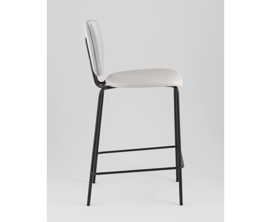 Стул полубарный Masey серый с серой экокожей, изображение 6 | Интернет магазин мебели и декора LifeDekor