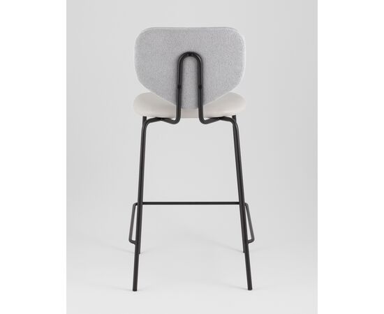 Стул полубарный Masey серый с серой экокожей, изображение 7 | Интернет магазин мебели и декора LifeDekor