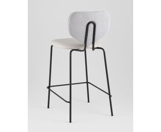 Стул полубарный Masey серый с серой экокожей, изображение 8 | Интернет магазин мебели и декора LifeDekor