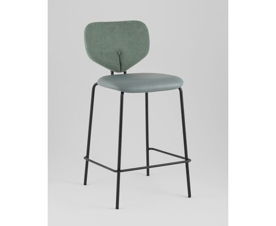 Стул полубарный Masey зеленый со светло-зеленой экокожей, изображение 2 | Интернет магазин мебели и декора LifeDekor