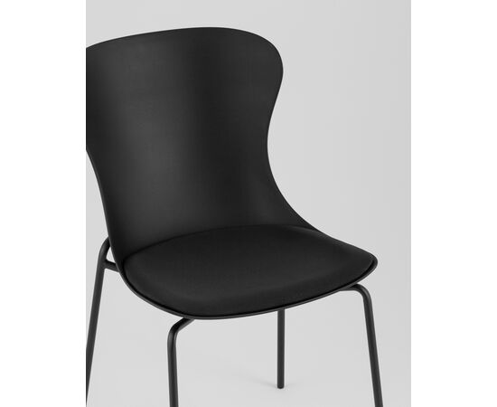 Стул Shaya с подушкой пластик черный, изображение 8 | Интернет магазин мебели и декора LifeDekor