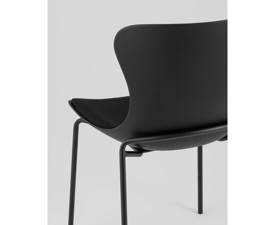 Стул Shaya с подушкой пластик черный, изображение 7 | Интернет магазин мебели и декора LifeDekor