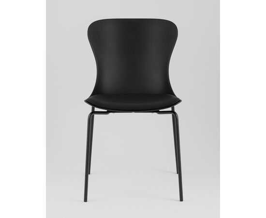 Стул Shaya с подушкой пластик черный, изображение 3 | Интернет магазин мебели и декора LifeDekor